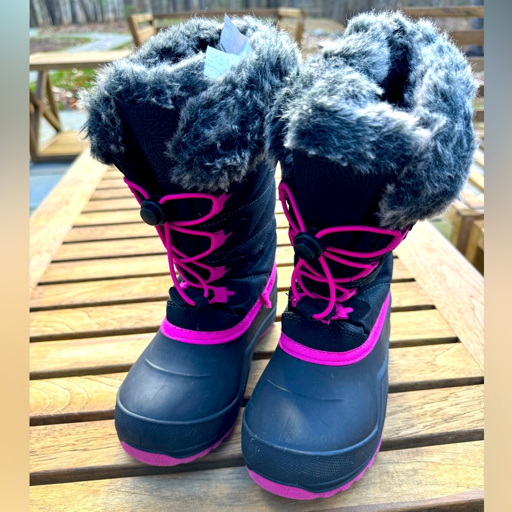 Kamik Kids Snowangel Snowboots Size 1 Pink and Black